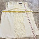 Laundry by Shelli Segal Laundry Shelli Segal Sleeveless Lace Scoop Neck Tank Top Blouse White Small Photo 3