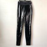 7 For All Mankind ‎ Liquid PU Latex Leggings Black XS Photo 2