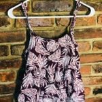 Abound  Burgundy Floral Print Peplum Gathered Blouse Women's Size Medium Photo 6