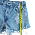 Levi's Vintage Womens Size 12 Orange Tab Jean Shorts Distressed Denim Thrashed Festival Photo 6