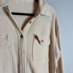 Marshalls  cream waffle thermal knit shacket jacket Photo 1