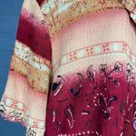 White Stag 80’s tropical button front open back top Size Medium Photo 4