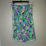 Lilly Pulitzer Rikki strapless tropical floral tiger print romper womens size XL Photo 1