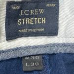 J.Crew Men's Blue Tapered Leg Mid Rise Slim Stretch Trousers Dress Pants Size 30 Photo 3