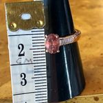 Rose Apatite Moissanite Sterling Silver Ring Size 8.25 Pink Photo 6