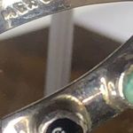 Sterling Silver TAXCO  Large Multi - Gemstone Hoop Earrings Photo 6