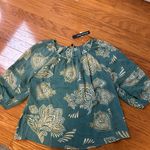 Unique spectrum NWT Women's Green Paisley Top size 1X Photo 0