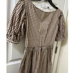 rightful owner dress brown gingham dress XS TP Coquette Cottagecore Photo 4