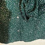 West Kei Green Long Sleeve Button Down Speckled Flowy Blouse Size Small Photo 8