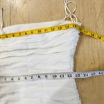 Cinq à Sept Cinq A Sept Vance White Ruched Sleeveless Square Neck Mini Dress Photo 8