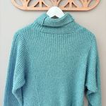 American Eagle Outfitters Pullover Turtleneck Knit Sweater Green/Blue Sz Small Photo 6