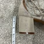 Halogen  Size 9 Tan Beige Ankle Strap Suede Leather Heels Photo 10