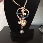 Romeo + Juliet Couture Romeo & Juliet Multi Color Crystal Hearts Cross Photo 1