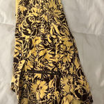 Yellow and brown floral patterned velour blazer Photo 1
