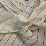 Alex Marie White Striped CrissCross Blouse Womens Size Small Long Sleeve Career Photo 8