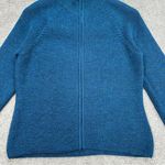 La Vincunita Women’s 100% Baby Alpaca Sweater Cardigan Full Zip in Blue XL Photo 3