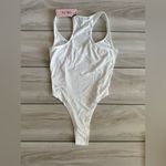 Micas Basic Solid Deep-V Neck Bustier Bodysuit White Small NWT IN PKG Photo 5