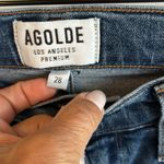 AGOLDE Chewed Hem Skinny Jeans Photo 4