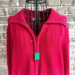 Tiara International Christmas Collection Reindeer Cardigan Sz L? Zippere… Photo 1