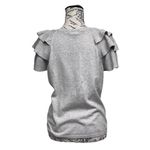 EXPRESS Grey Sweater Blouse Womens Cotton Coquette Cottegecore Preppy L Coastal Photo 4