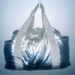 Madden Girl New With Tags Metallic Silver Tote Bag Set Weekender and waist bag Photo 5