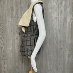 FAVLUX  Sherpa lined wrap sleeveless collared vest sweater jacket plaid small Photo 2