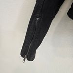 Free People  Denim Drape Front Moto Jacket Women's size 0 Photo 8