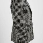 Coldwater Creek Women's Black White Boucle Asymmetrical Jacket Size 14 Photo 1