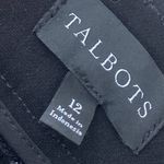 Talbots  Greenwich Wide Leg Trouser Dress Pants Women’s 12 Black Stretch Career Photo 5