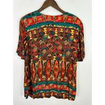 Vtg Rabbit Rabbit Top Womens 14P Button Up Folk Artsy Boho Tribal Earthy Indie Photo 5