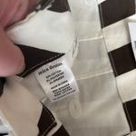 Mica High Rise Brown and Cream Striped Cropped Wide Leg Jeans Photo 6