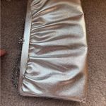 Vintage 60s Silver Evening Clutch – Flower Kiss Lock Photo 2