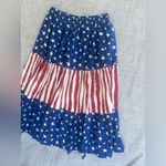 J Suzette Skirt Womens M American Flag Stars Stripes Patriotic 90s Vintage USA Blue Size M Photo 2
