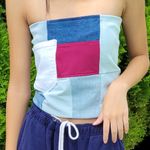 Rework handmade denim top Blue Size undefined Photo 1