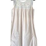 Vintage Barbizon Pink Sleeveless Medium Nightgown Lace Embroidery Gown Photo 0