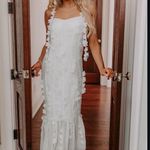 Shop Impressions White Floral Midi Dress Size M Photo 1