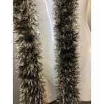 Fuzzy Eyelash Yarn Scarf One Size Black Silver Metallic Long Boa Party Photo 3