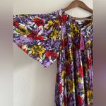 Go Softly Floral Print Short Sleeve V-Neck Zip-Front Patio Dress Size S Photo 3