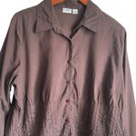 Cato  Women Top‎ 18/20 Brown Embroidered Button Up Boho Cowgirl Western Casual Photo 11