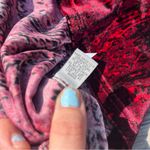 Ruff Hewn  Grey Red Black Velvet Cold Shoulder Blouse Photo 5