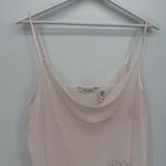 Delicates  Light Pink Sheer Beaded Floral Mini Slip Dress Size Large Y2k Photo 1