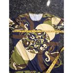 J. McLaughlin Women Signature Catalina Cloth Geometric Top Blouse Size Large Photo 6