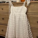 Amanda Uprichard  White Checkered Dress Photo 1