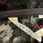 Vintage Velvet Burnout Asian Style Midi Dress WhimsiGoth Y2K Size Small Black Photo 4