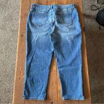 Chico's  So Slimming Girlfriend Crop Jeans Blue Stretch Denim Slim Leg Photo 2