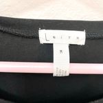 Leith Long Sleeve Ruched Fitted Dress Black Size S Photo 2