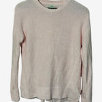L.L.Bean Linen Cotton Blend Crew Neck Sweater Pink Size Medium Coastal Preppy Photo 0