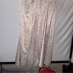 Vintage Cottagecore Floral Print Nightgown Slip Maxi Dress with Lace Detailing‎ White Size M Photo 4