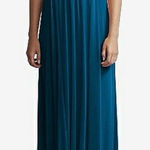 Jenny Yoo  Chiffon Knit Bridesmaid Dress in Ocean Blue Size 12‎ NWT Photo 0