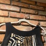 AB Studio  Shift Dress Womens Small Black Tan Animal Knit Tank Style Pull Over Photo 4